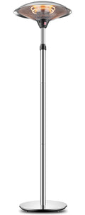Riscaldatore Elettrico a Piantana da Esterni Johnson Challor 1000/2000W Acciaio Inox