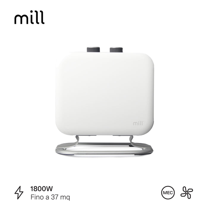 Termoventilatore Mill Compact 1800 W con Piedistallo in Alluminio – CUS1800MECWA