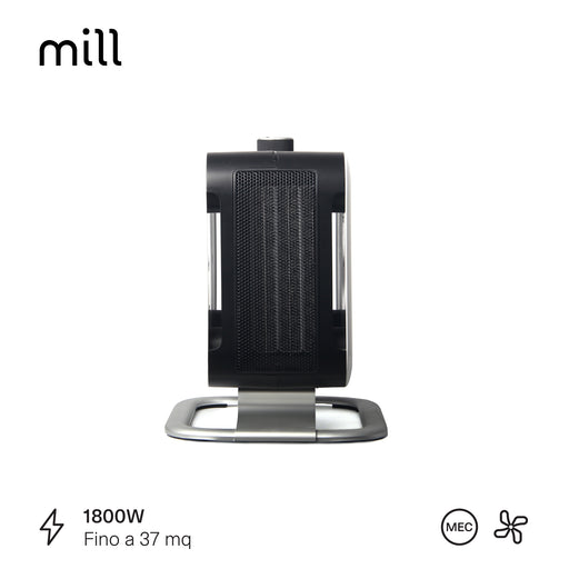 Termoventilatore Mill Compact 1800 W con Piedistallo in Alluminio – CUS1800MECWA