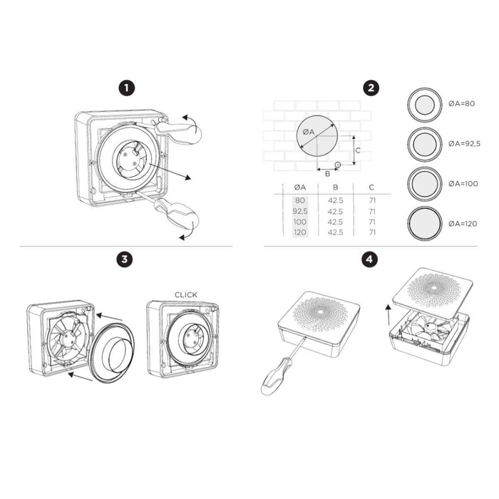 O.ERRE MULTI+ ASPIRATORE ELICOIDALE 80/90/100/120 - 0057900