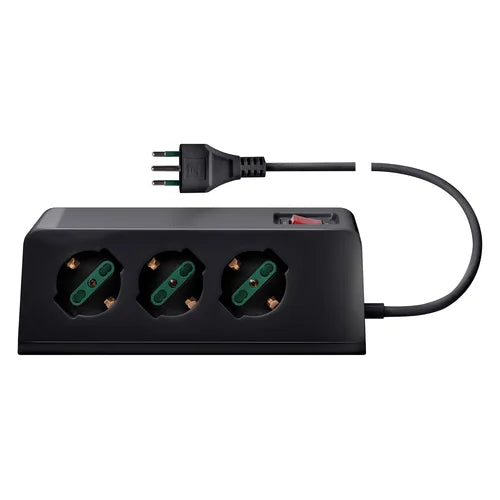 Presa mobile multipla Vimar 00608.cc 2P+T 16A standard italiano nero
