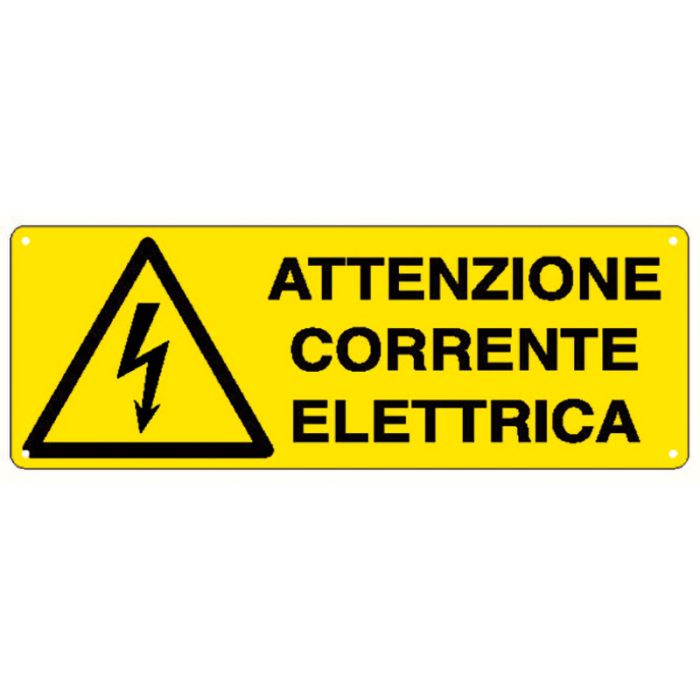 CARTELLO PERICOLO “ATTENZIONE CORRENTE ELETTRICA” ELCART