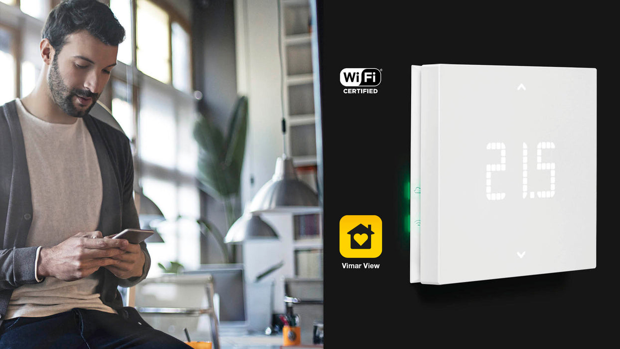 Vimar 02912 termostato connesso smart Wi-Fi parete bianco