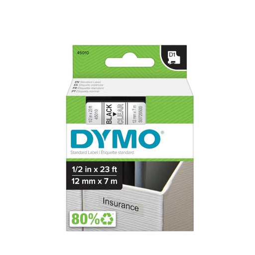 Nastri D1 per Etichettatrici Dymo – Elcart – Nero/Trasp