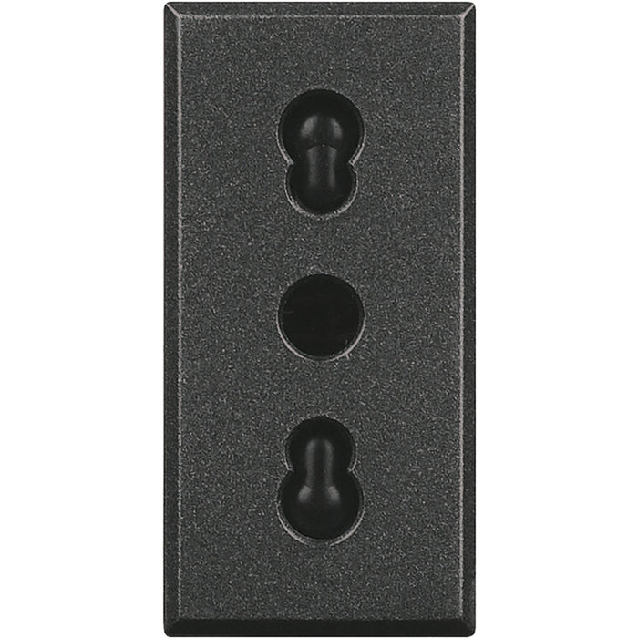 PRESA BTICINO AXOLUTE 2P+T 10/16A 250V BIPASSO TECH/ANTRACITE/BIANCO