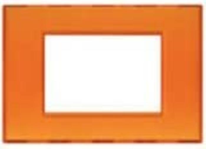 Placca 3 Posti Bticino Light Blu/Ambra/Bianco Opalino – N4803