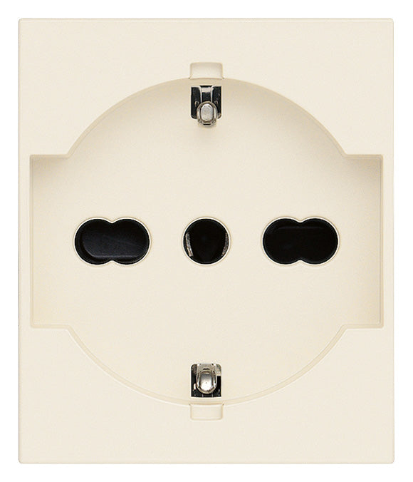 PRESA UNIVERSALE P40 VIMAR LINEA 2P+T 2 MODULI BIANCO/CANAPA/NERO/ROSSO