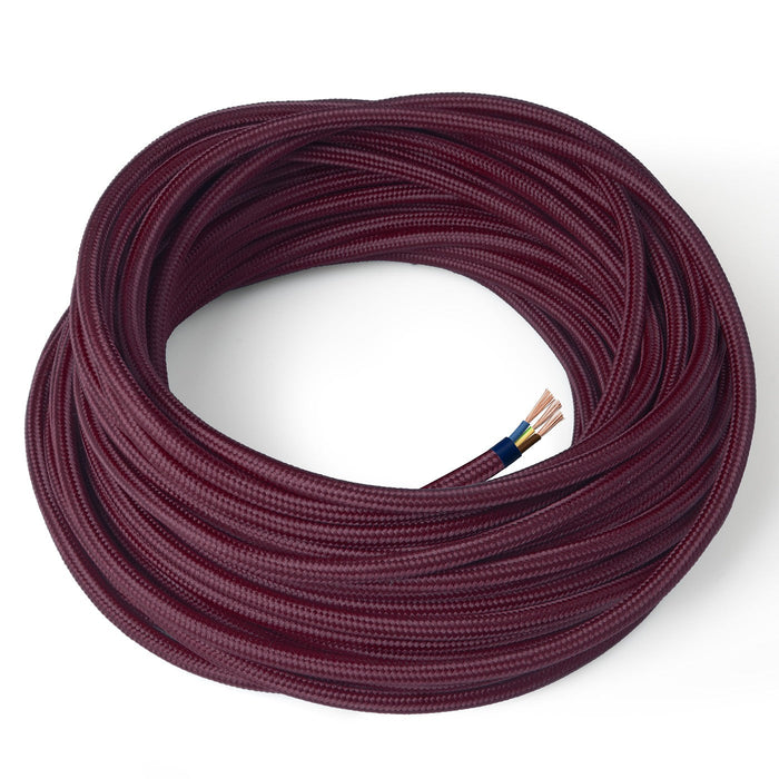 Cavo Elettrico in Tessuto Tondo Amarcords 3x0.75 Bordeaux