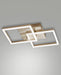 Lampada da Parete o Soffitto a 2 Luci Fabas Luce Bard Oro Opaco