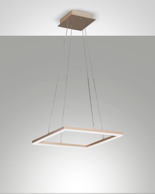 Lampada a Sospensione Fabas Luce Bard LED Oro Opaco