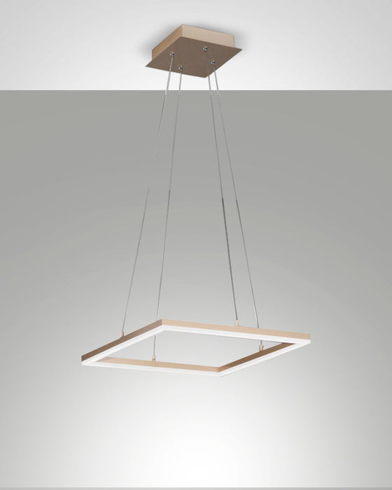 Lampada a Sospensione Fabas Luce Bard LED Oro Opaco