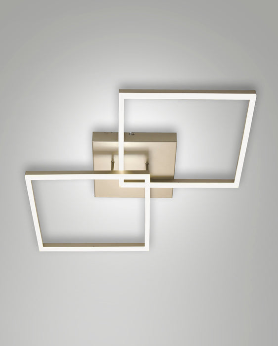Plafoniera LED Fabas Luce Bard 52W Oro Opaco