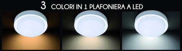 PLAFONIERA A LED ROTONDA IP65 18W SWITCH LIFE 39.9PF0322CFN