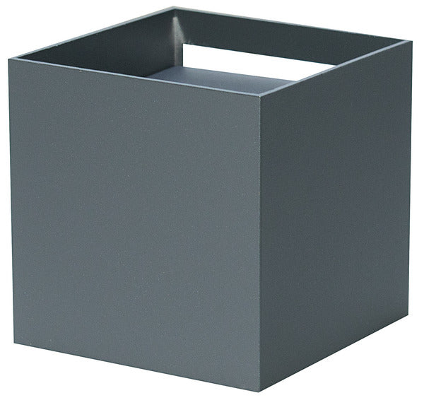 Applique a LED Quadrata Life 100x100 6W IP65 Alluminio Grigio 3000K