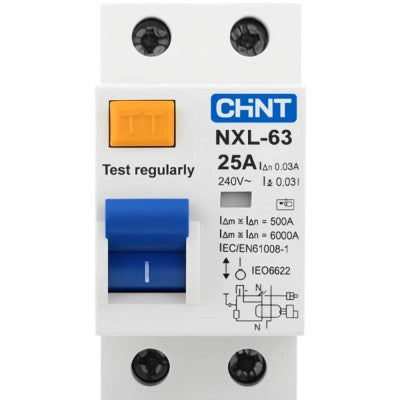 Chint Interruttore Differenziale Puro 2P 25A 10mA AC - 399932
