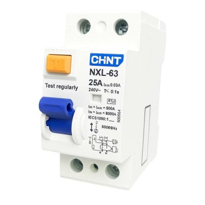 Chint Interruttore Differenziale Puro 2P 25A 10mA AC - 399932