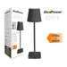 Lampada da Tavolo LED Ricaricabile Alcapower Joyce Grigio Scuro