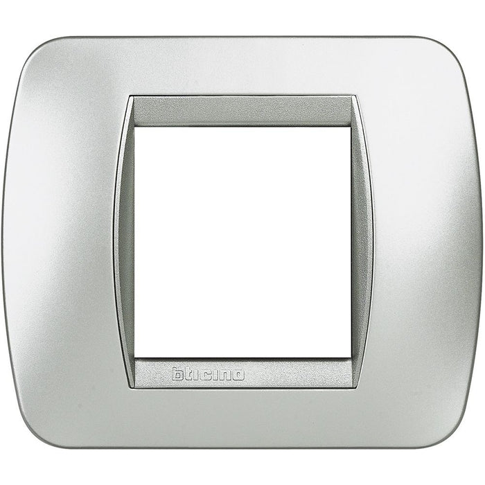 Placca 2 Posti Bticino Living – L4802 – Tech Metallo