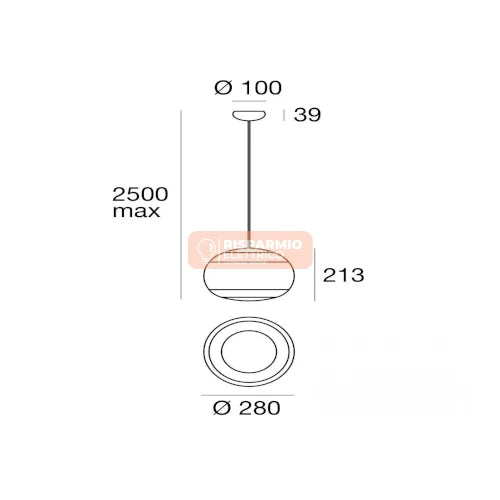LAMPADA A SOSPENSIONE LA MARIÉE GRIGIO/FUMÉ – LINEA LIGHT 8626