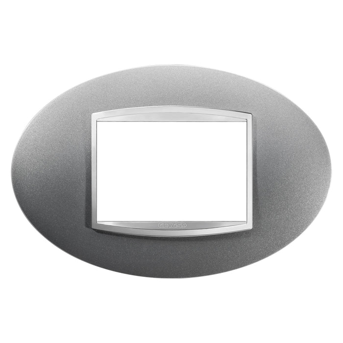 Placca Gewiss Chorus 3 Moduli Oro/Titanio – GW16303 – Titanio