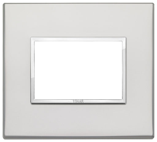 Placca 3 Moduli Vimar Eikon Legno Naturale – Argento