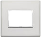Placca 3 Moduli Vimar Eikon Legno Naturale – Argento