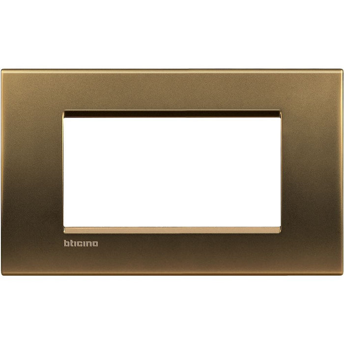 Placca Quadra 4 Moduli Bticino Livinglight – LNA4804 – Bronzo
