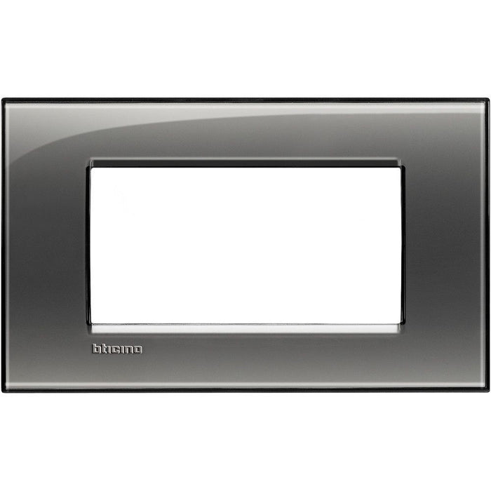 Placca Quadra 4 Moduli Bticino Livinglight – LNA4804 – Fumo di Londra