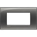 Placca Quadra 4 Moduli Bticino Livinglight – LNA4804 – Fumo di Londra