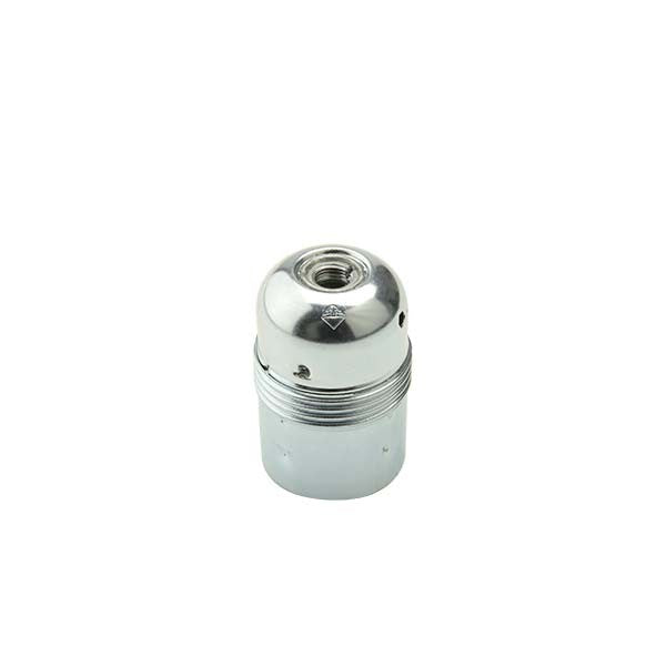 Portalampada E27 in Metallo Cromato o Ottone – Liscio Cromato