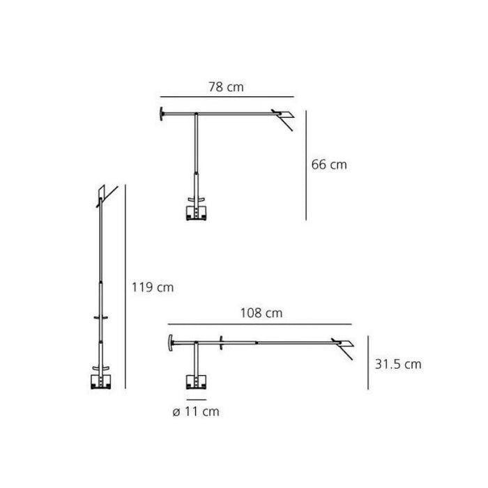 Lampada da Tavolo Artemide Tizio LED 8W Nera