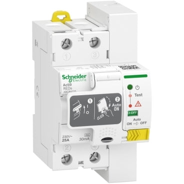 Schneider Electric interruttore differenziale riarmo automatico REDs 2P 25A 30mA tipo A - A9CR4225