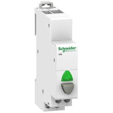 Schneider Electric Pulsante Modulare iPB 1NA 20A Con Spia Verde 230VCA - A9E18036