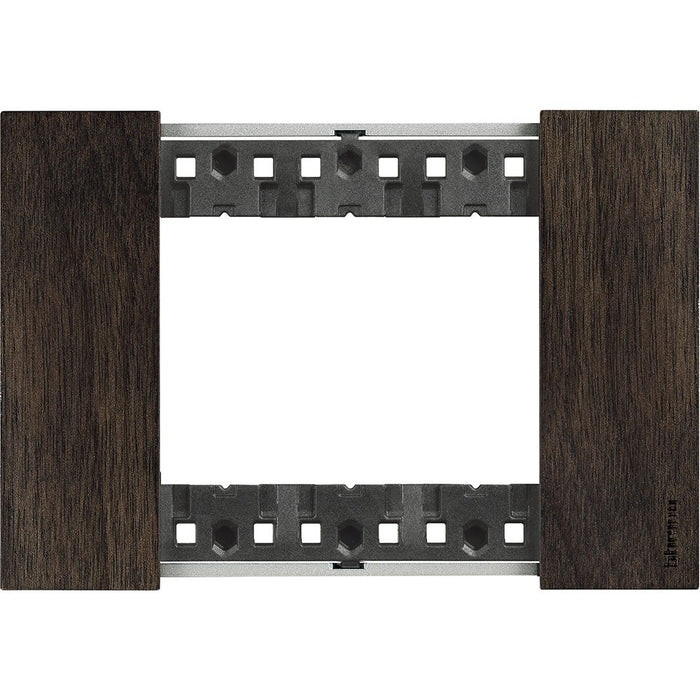Placca Bticino Living Now 3 Moduli Noce