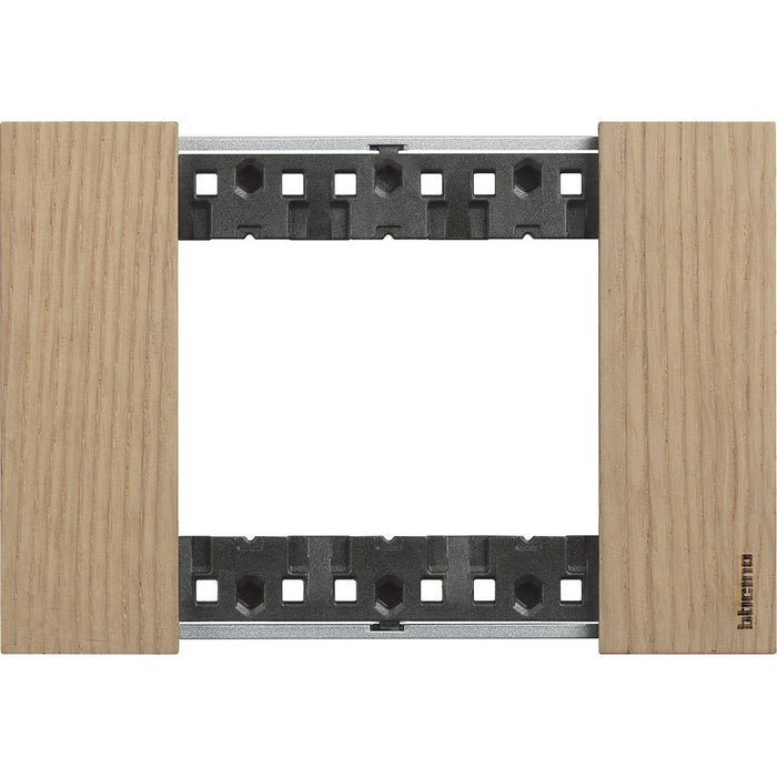 Placca Bticino Living Now 3 Moduli Rovere