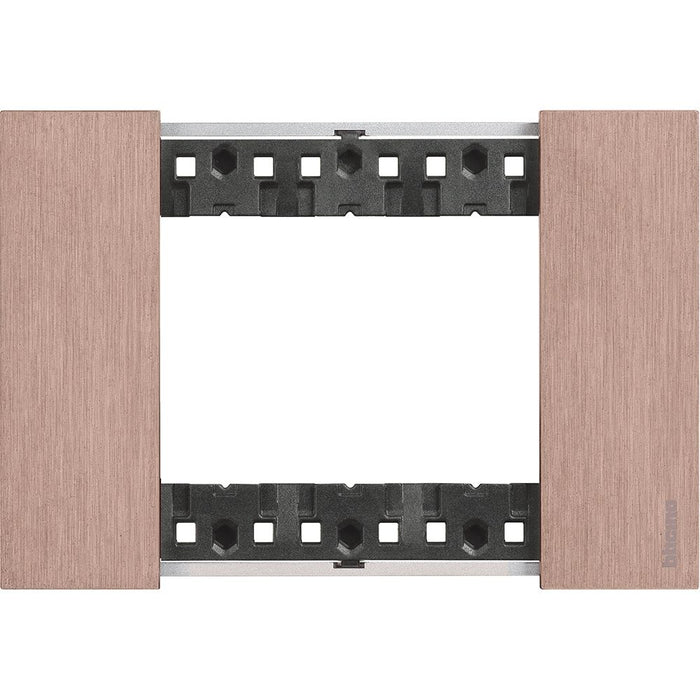 Placca Bticino Living Now 3 Moduli Rame
