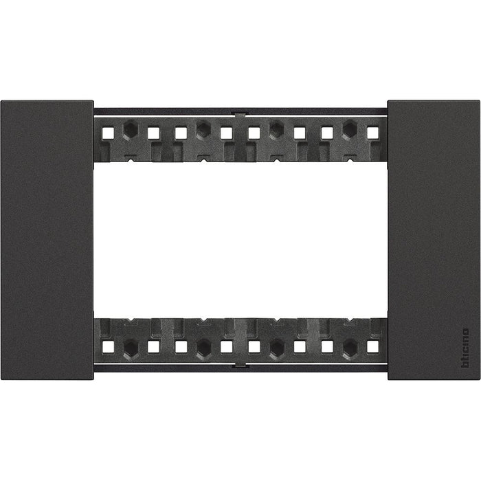 Placca Bticino Living Now 4 Moduli Nero