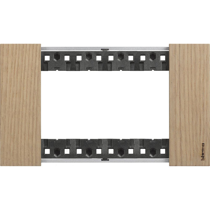 Placca Bticino Living Now 4 Moduli Rovere