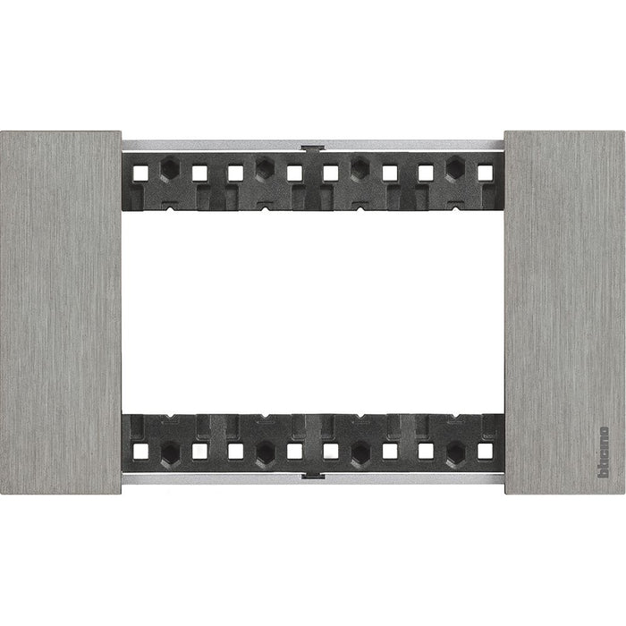 Placca Bticino Living Now 4 Moduli Acciaio