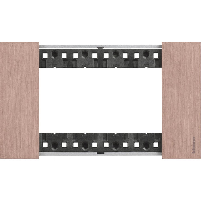 Placca Bticino Living Now 4 Moduli Rame
