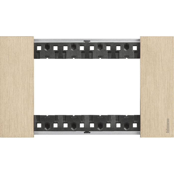 Placca Bticino Living Now 4 Moduli Oro