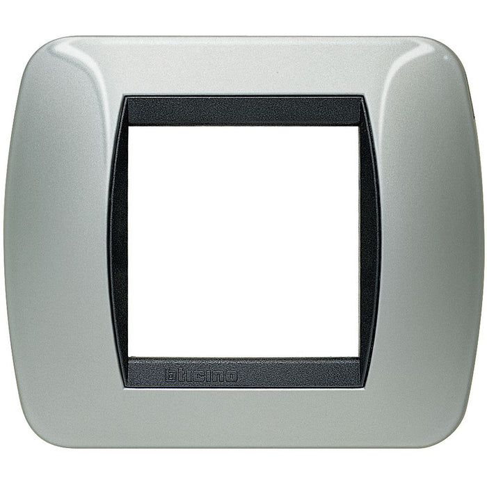 Placca 2 Posti Bticino Living Alluminio
