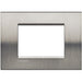 Placca 3 Posti Bticino Living Light Acciaio Spazzolato