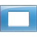 Placca 3 Posti Bticino Living Light Azzurro