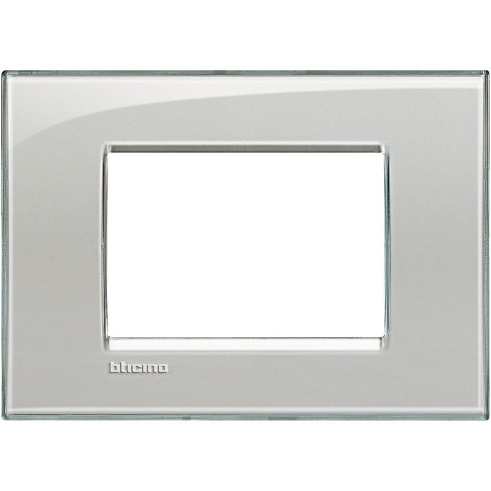 Placca 3 Posti Bticino Living Light Grigio Ghiaccio
