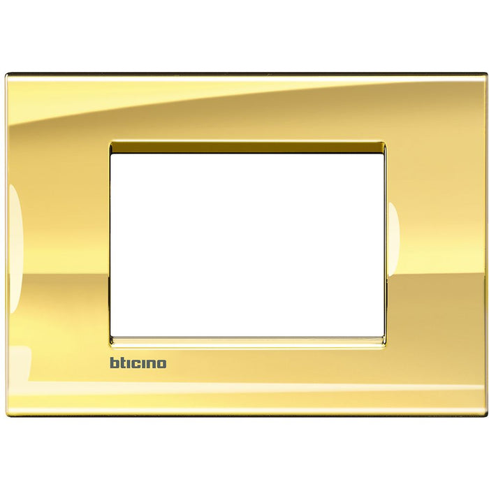 Placca 3 Posti Bticino Living Light Oro