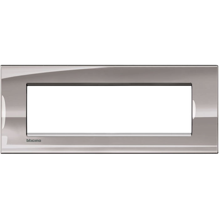Placca Quadra 7 Moduli Bticino Livinglight Nichel