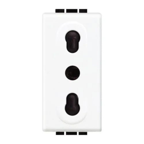 BTICINO LIVINGLIGHT PRESA BIPASSO STANDARD ITALIANO BIANCA - N4180