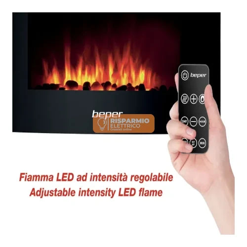 CAMINETTO ELETTRICO DA PARETE BEPER RI.503 CON TELECOMANDO