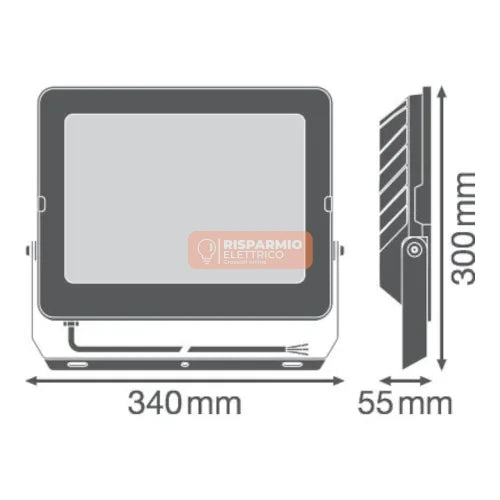 PROIETTORE LED COMPATTO NERO 180W 18000LM 100D - FLCOMP180840B – 840 BIANCO FREDDO | IP65 – SIMMETRICO